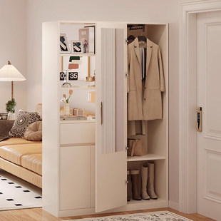 正对门入户玄关柜鞋柜一体2026新款置物挂衣柜客厅屏风隔断门厅柜
