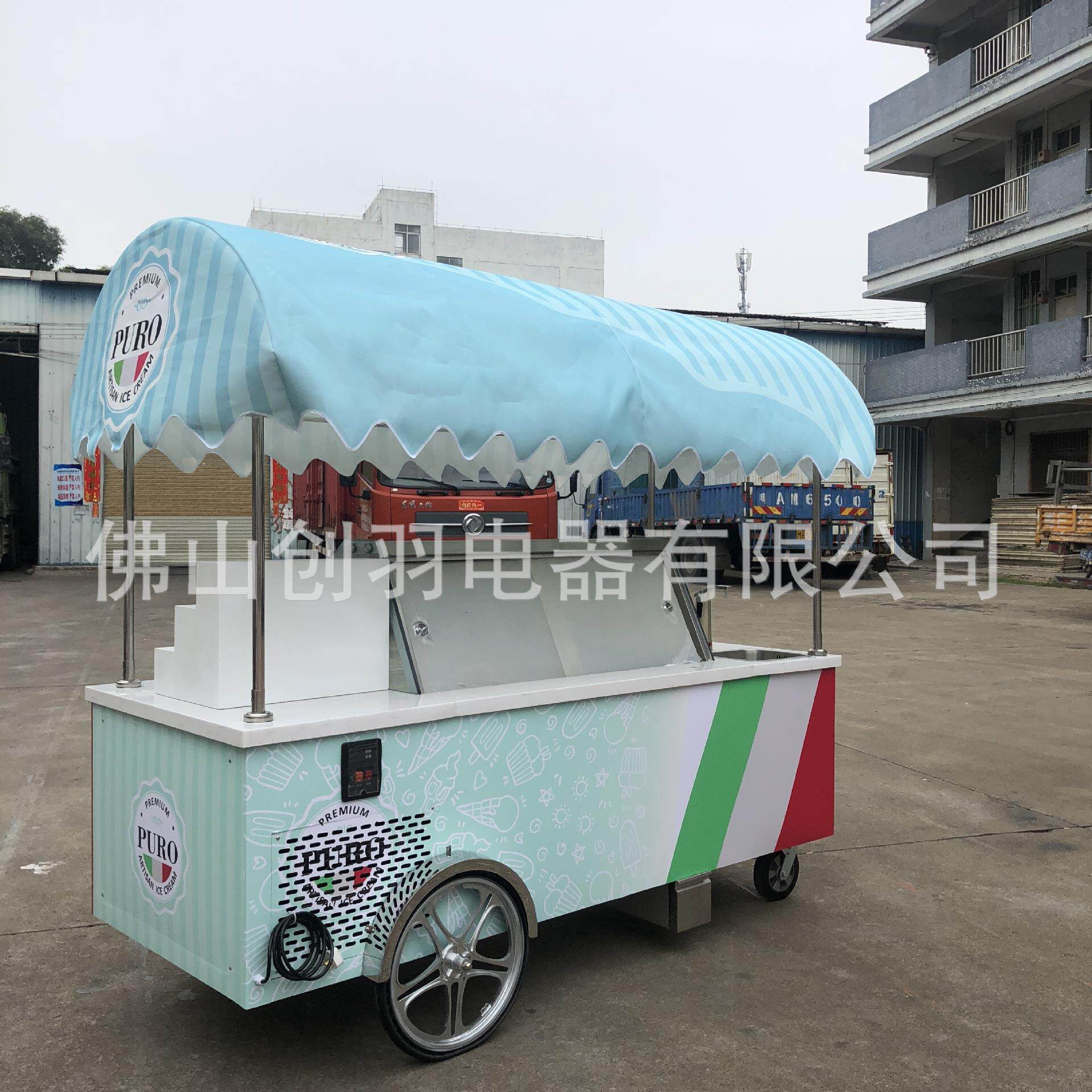 E按图制定花车展示柜 硬质冰淇淋展示车 冰激凌展示柜 手工冰棒柜