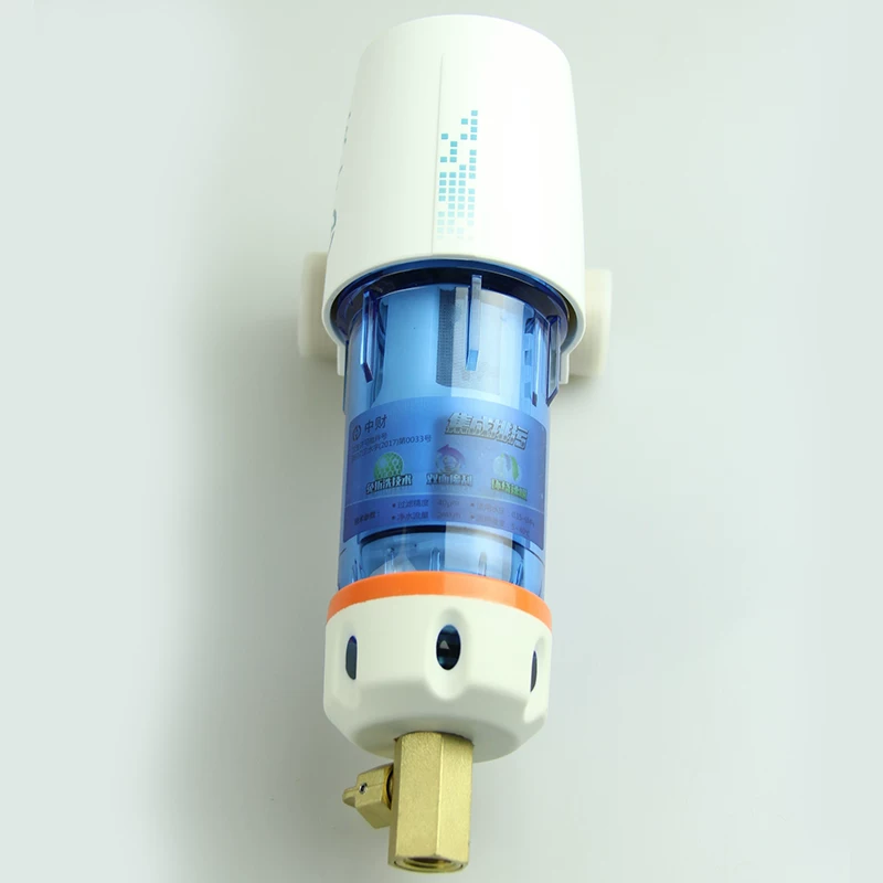 中财卫浴 万向净水前置过滤器360安装精密水压表监测双面刮虹吸