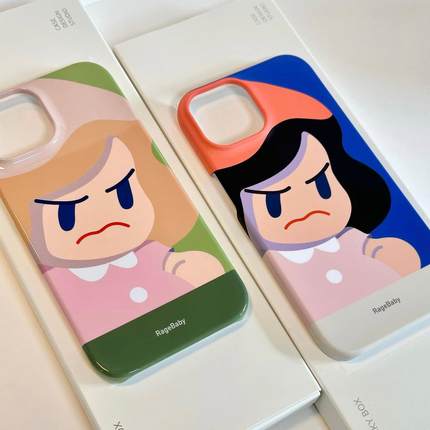 RageBaby怒宝经典韩国菲林半包手机壳适用苹果15promax华为荣耀vivooppo红米小米14pro硬iphone13时尚12