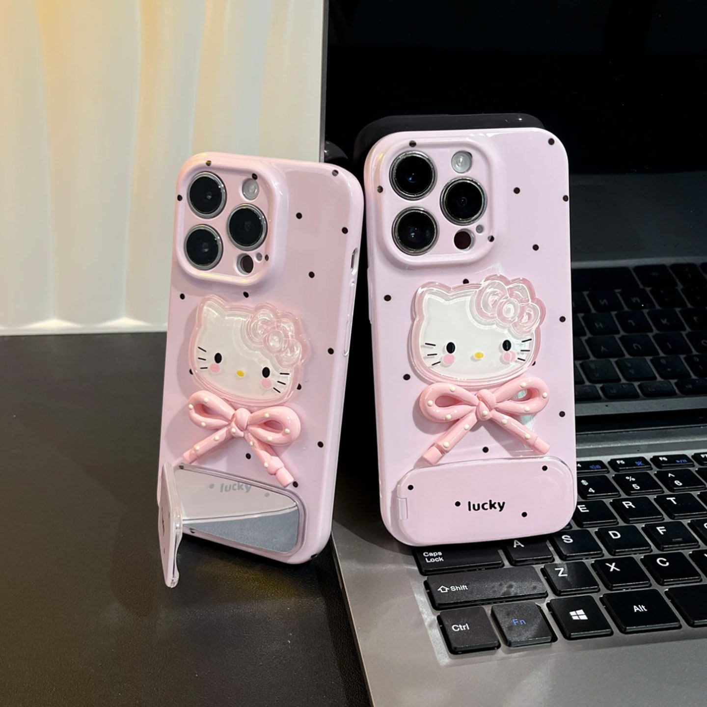 粉底英文波点适用iPhone17promax手机壳苹果17新款16超火15菲林14全包13高级感12小众plus外壳pm不会撞壳可爱