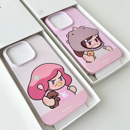 适用苹果16手机壳女粉色宝宝iPhone15promax磁吸13高级感小众Magsafe菲林14可爱ragebaby不会撞壳15pro新款12