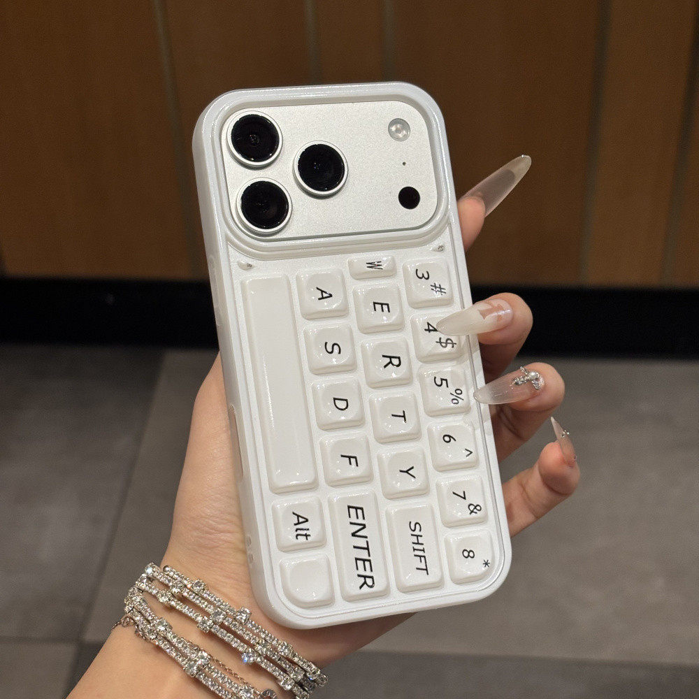 趣味立体键盘壳适用苹果18promax手机壳iPhone18pro网红17情侣款16plus防摔15保护套14全包超火外壳13新款12
