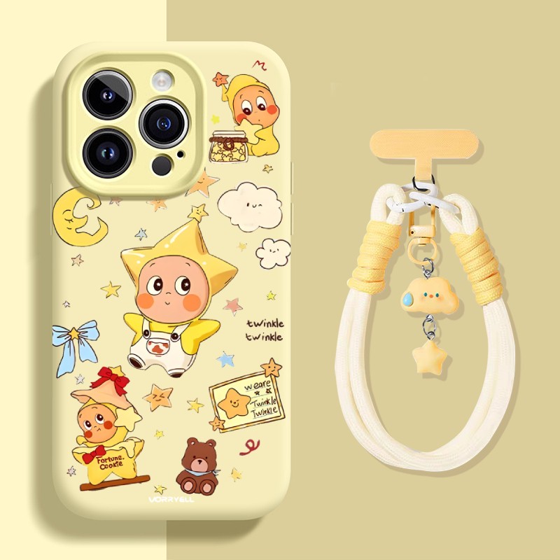 背带裤星星人适用苹果17promax手机壳新款iphone17全包16液态硅胶15软壳14防摔保护套13女12超好看独特11可爱图片