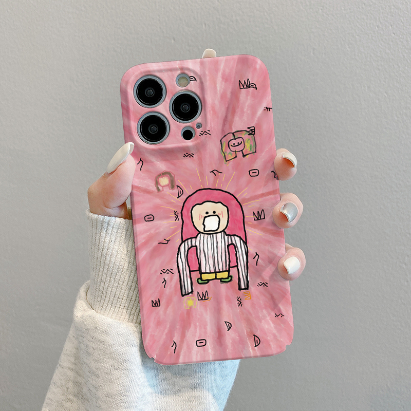 创意粉色女孩适用iPhone17promax手机壳苹果17新款16超火15菲林14全包13高级感12小众plus外壳pm不会撞壳可爱