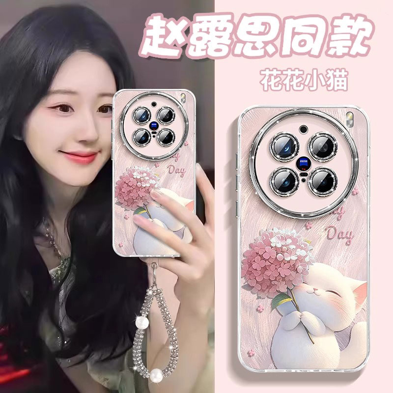 【2025新款】适用vivox200pro手机壳新款x200/X100秋冬可爱小猫x200promini带挂绳x100pro轻奢x100s带镜头膜