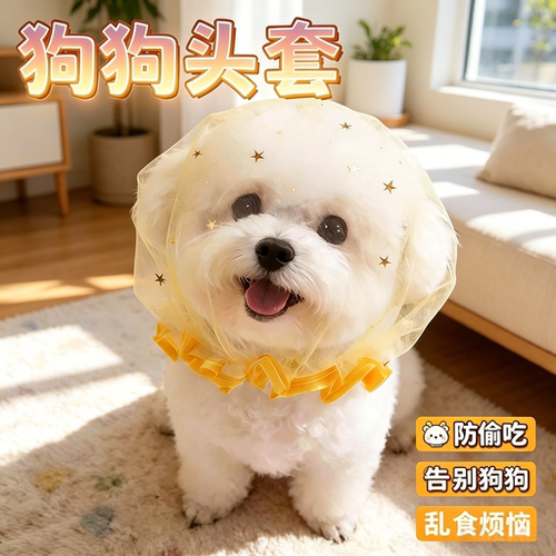 狗狗防偷吃防误食透气可爱头套