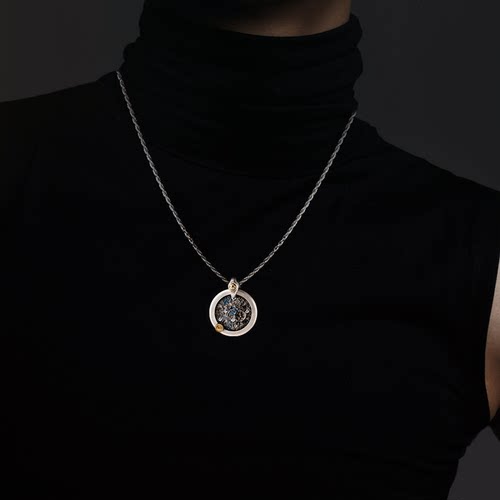 星空币项链S925银小众设计