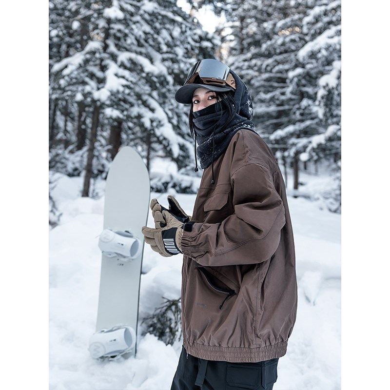 南恩滑雪服单板女防水防风小众秋冬季宽松上衣男款防寒保暖雪服
