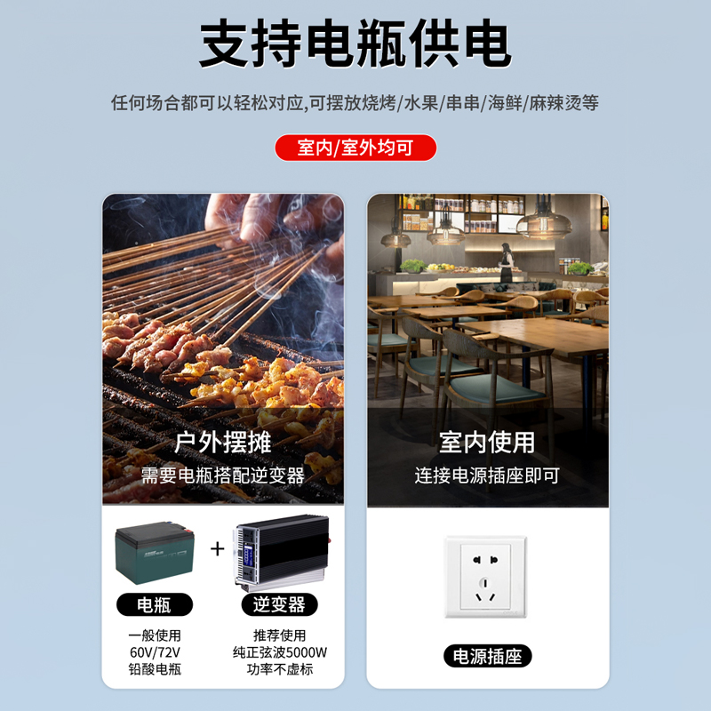 台式冷藏展示柜三轮车移动摆摊冰柜凉菜炸串烧烤商用冰箱冰柜卤菜