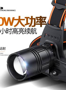神火HL70可变焦头灯头戴式夜钓钓鱼灯强光户外充电超亮远射手电筒