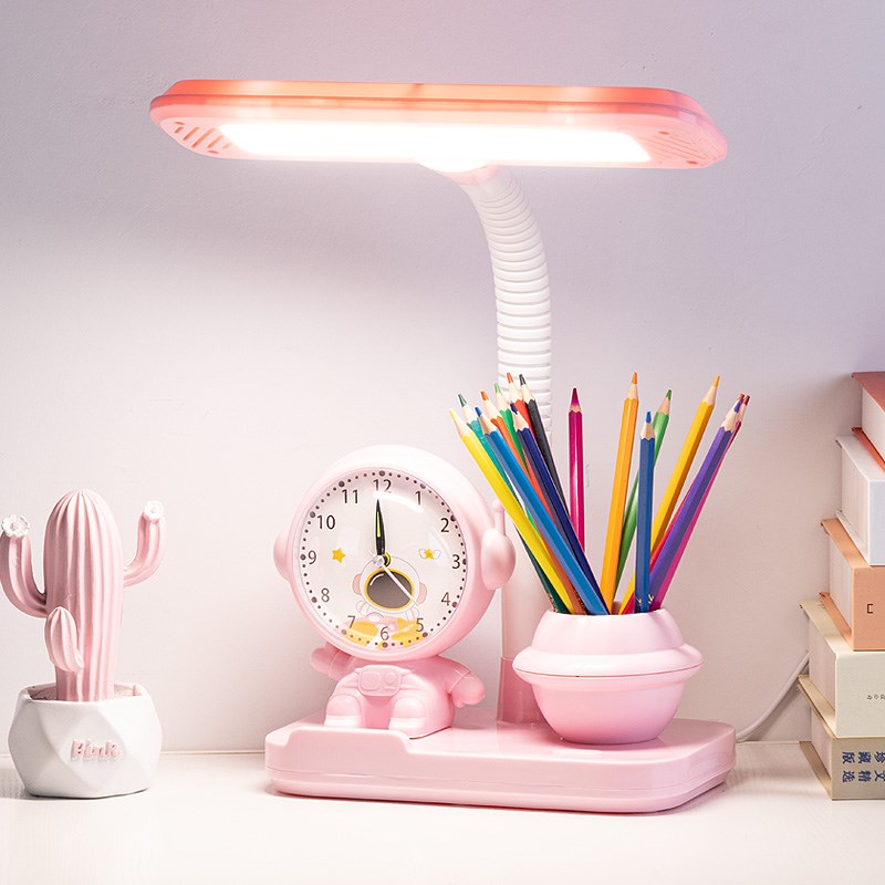 卡通学生led护眼台灯学习书桌卧室宿舍充插电床头灯生日礼物