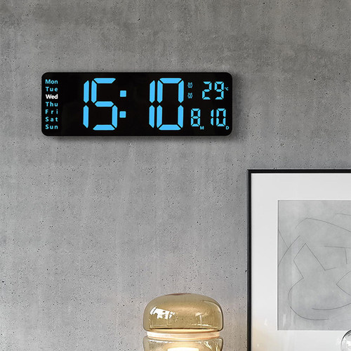 时钟挂钟座钟闹钟客厅桌面闹表台式正倒计时挂表led大字体夜光