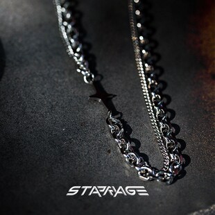 星宇纪 项链男星芒项链潮牌百搭高级感女潮流嘻哈风配饰男生项链