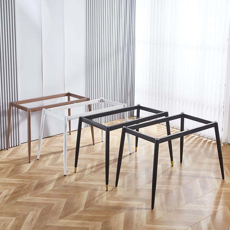 新款餐桌桌面支架铁艺轻奢岩板瓷砖四脚办公桌金属支撑底座架桌腿