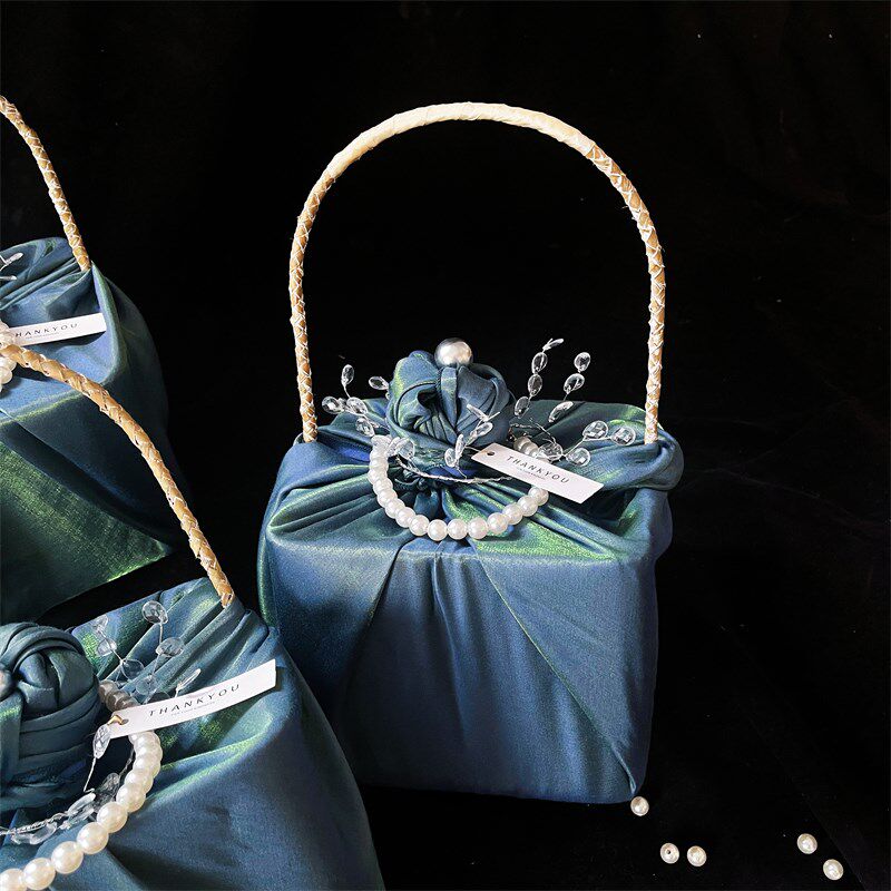 新中式伴娘伴手礼创意提篮风吕敷包装礼盒回礼结婚宾客闺蜜小礼物