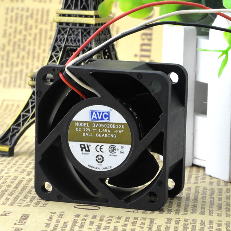 原装AVC奇宏 5cm 5028双滚珠散热风扇 12V 1.65A DV05028B12U