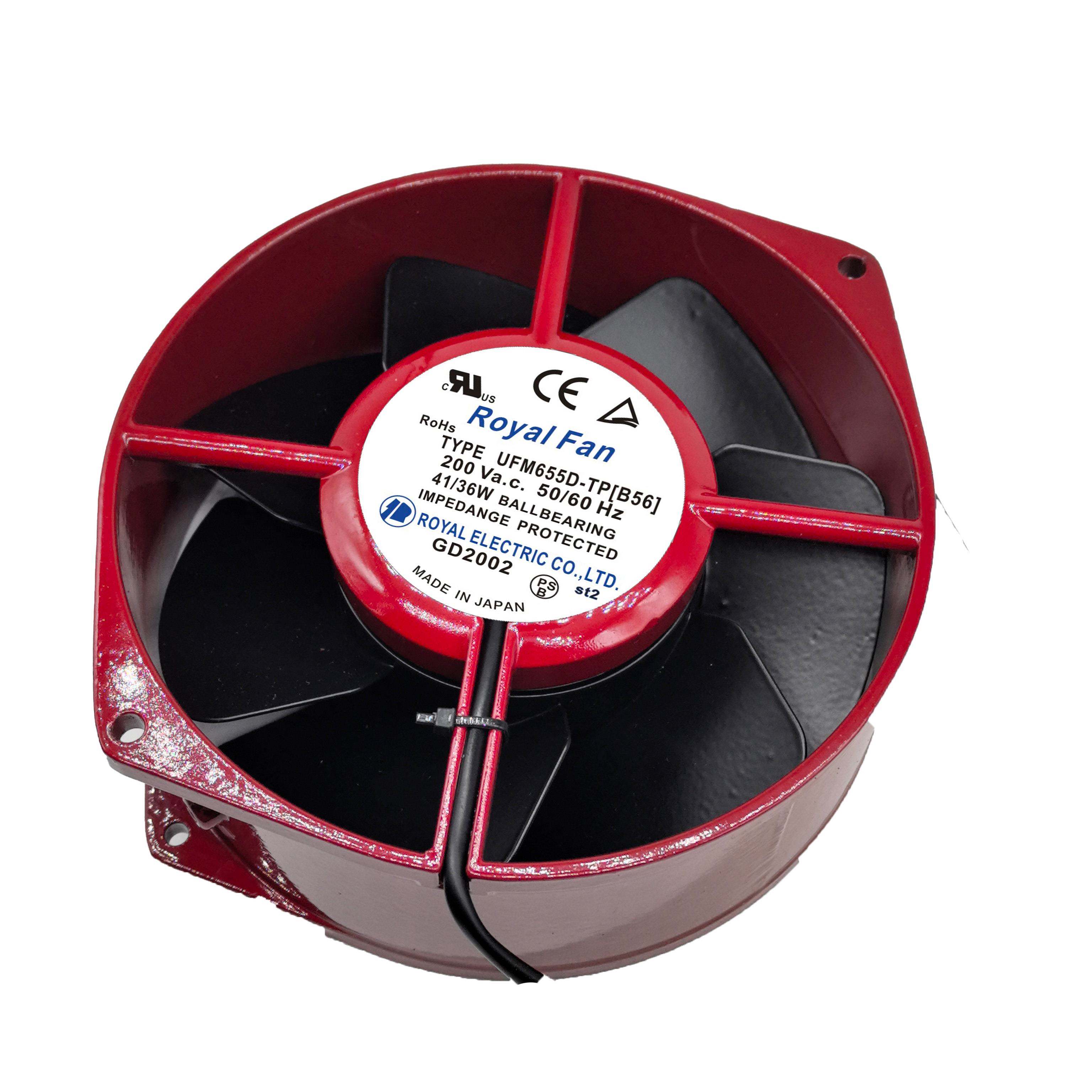 全新原装Royal Fan UTM/UFM655D-TP[B56] 200V耐高温轴流散热风扇