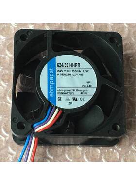 全新ebm 624/39HR 24V 155mA 3.7W 6cm 4线变频器风扇