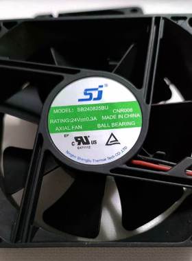 SJ风机 SB240825BU CNR008 24V 0.3A 8025 8CM变频器散热风扇