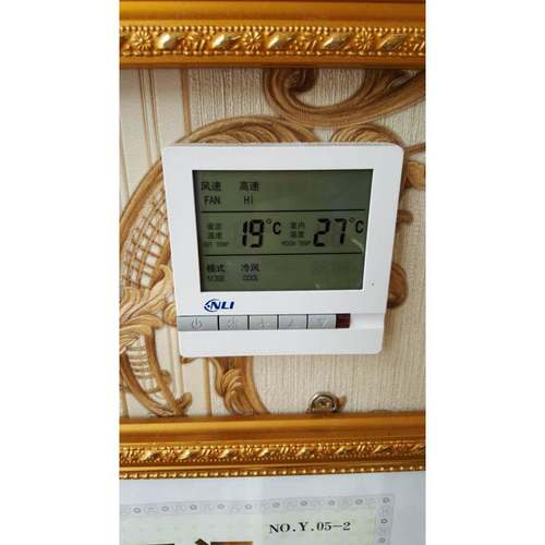 水系统中央空调温控器 静雅白液晶 三速开关 控制面板质保二年