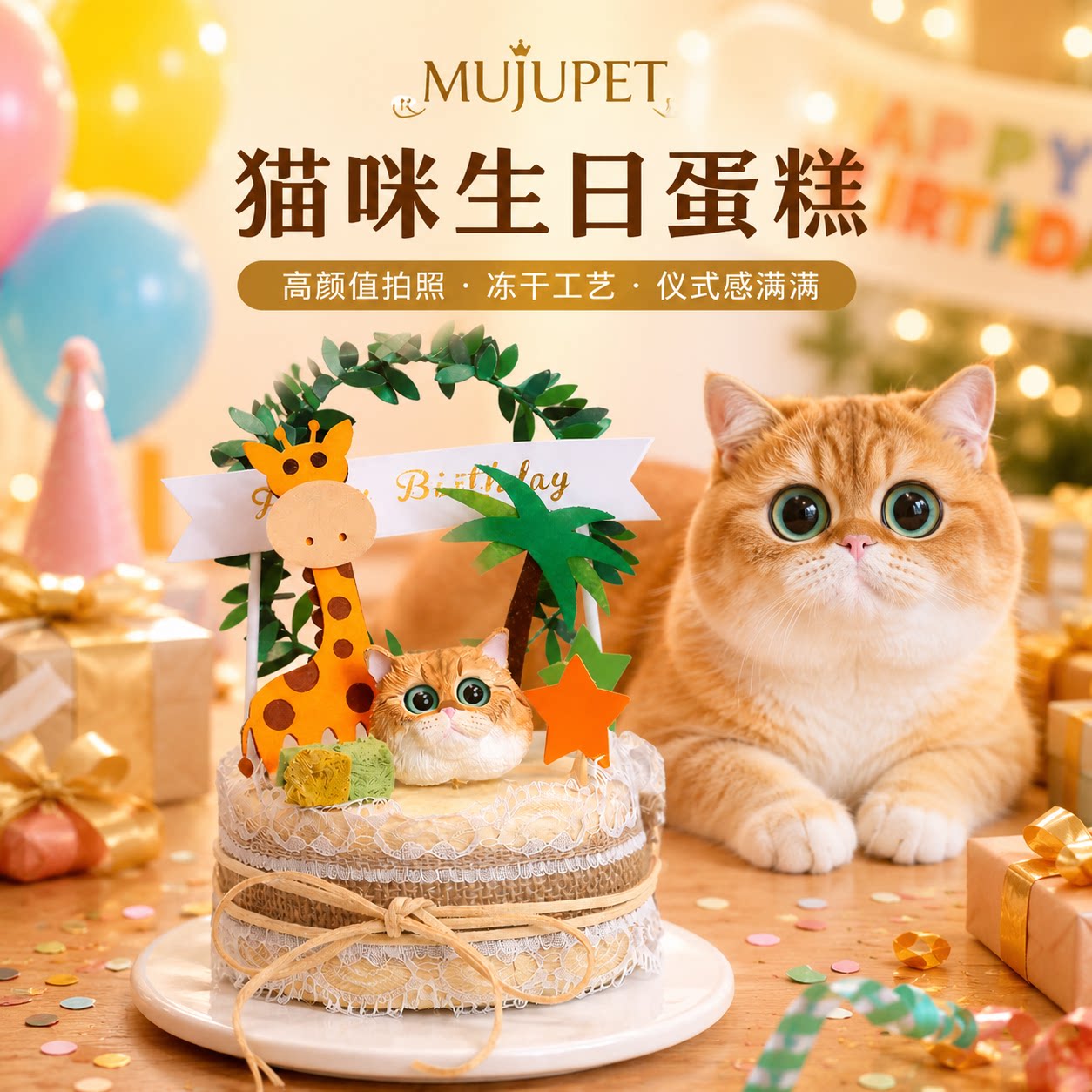 猫咪生日蛋糕宠物蛋糕定制