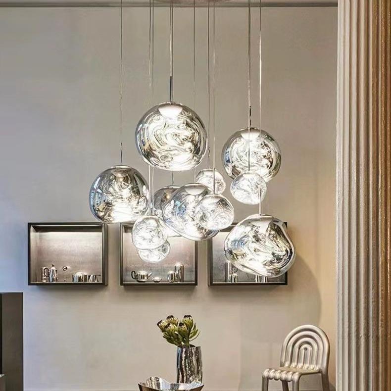 现代熔岩吊灯创意服装店吧台灯别墅复式楼客厅餐厅楼梯间吊灯不规