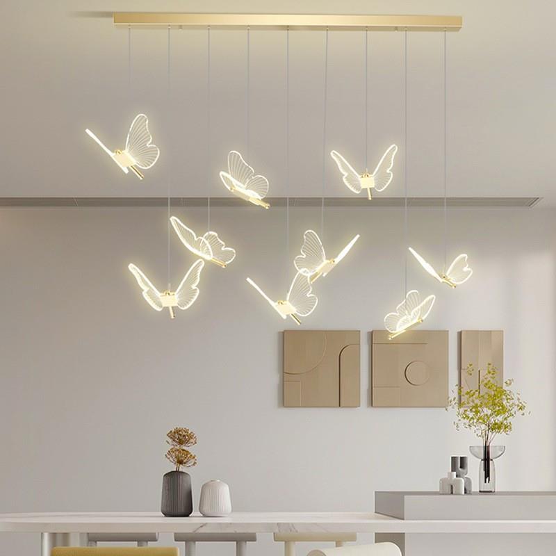 现代设计感北欧创意客厅吊灯蝴蝶装饰落地床头灯具餐厅卧室吊灯