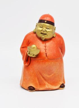 宏达 彩绘财神佛像 一本万利 家居吉祥铜器礼品地主摆件