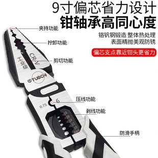 多用多功能斜嘴工业级老虎钳工具大全钳尖嘴钳钢丝钳省力电工钳子