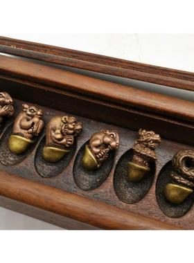 十二生肖珍品古董古玩收藏仿古铜制工艺品铜器摆件地摊货道具