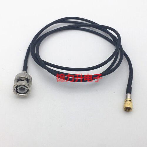 BNC公头转M5公头Q9头L5超声波探伤仪换能器加速度10-32UNF连接线