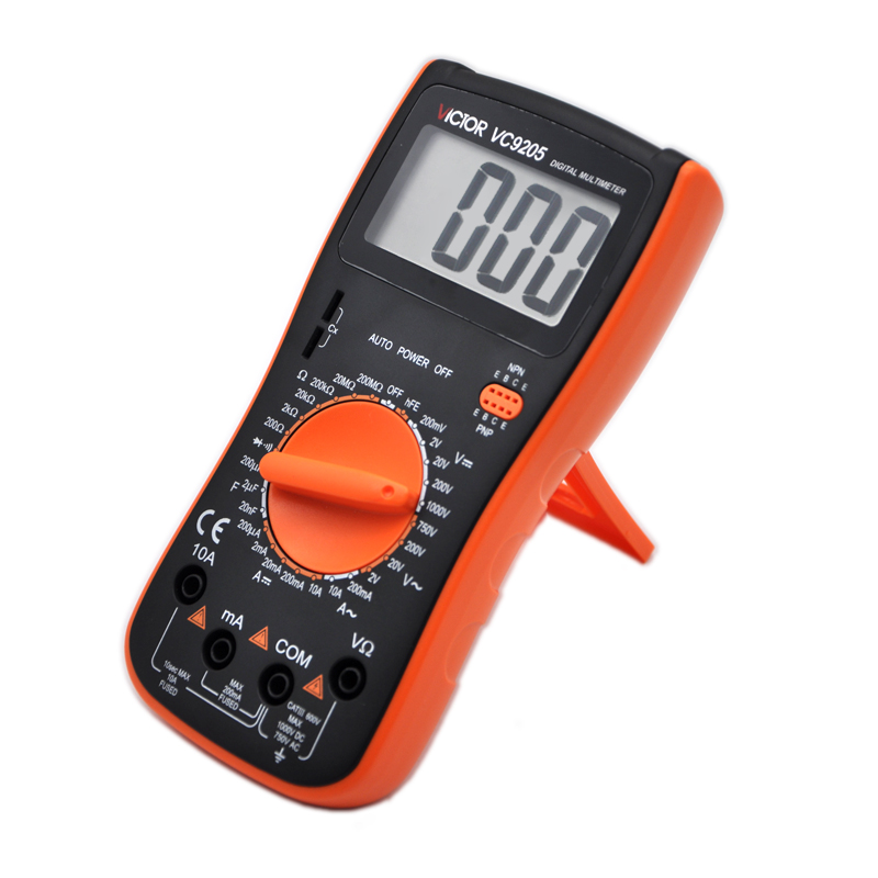 胜利VC9205数字万用表高精度多功能全自动防烧电工电容数显万能表