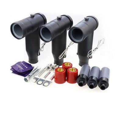 10kv欧式电缆插拔头分支箱前接头后插头美式肘型插拔头后接避雷器