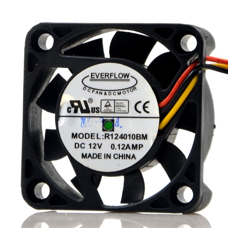 原装 EVERFLOW 4010 12V 0.12A R124010BM 4CM 机箱散热风扇