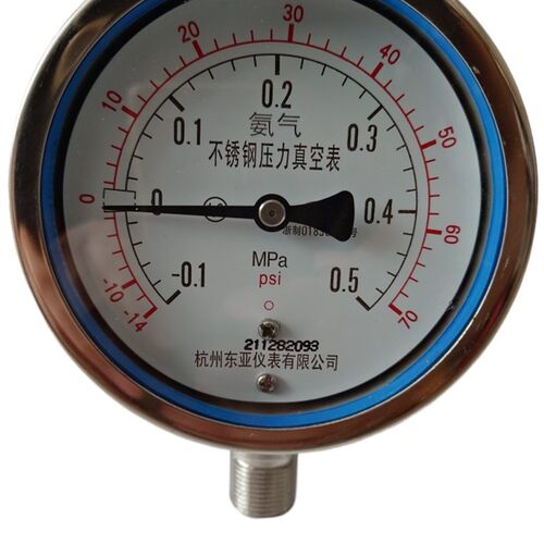 氨气氨用真空不锈钢压力表YA100BF防腐液氨仪表-0.1-2.4-1.5mpa