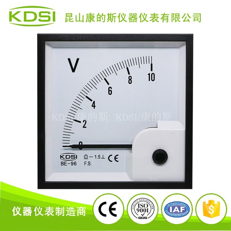 KDSI指针电压表BE-96 DC10V直流电压表,CE认证电压表