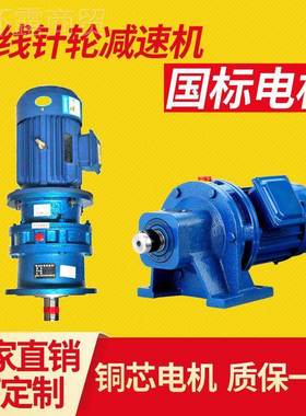 OXD箱摆线针轮减速机电机一体bwd卧式摆针减速器dxw马变速铜芯达