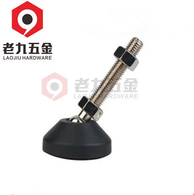 尼龙万向调整脚/调节脚/可调关节蹄脚/地脚螺丝脚盘D80M16M20M24
