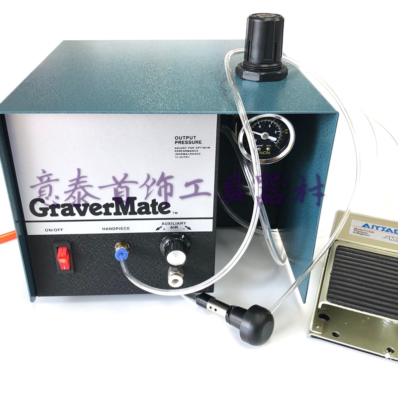 单头雕刻机鹿珠边机珠宝首饰雕刻文字花纹空压机气动空压机