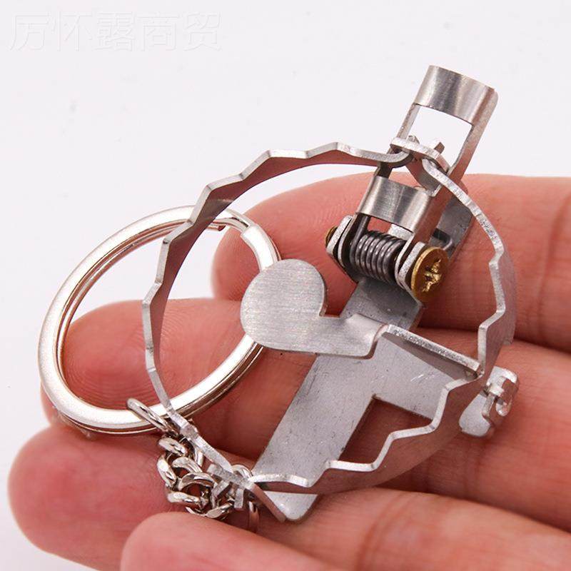 不锈钢捕鼠夹钥匙匙扣挂吊件车钥链坠创意性老鼠夹子个性个FGQ工,自行车/骑行装备/零配件,捆扎带/车把带,淘宝优惠券,粉丝福利购,淘宝优惠卷