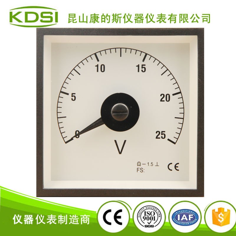指针直流电压表 BE-96W DC25V 广角度船用电压表