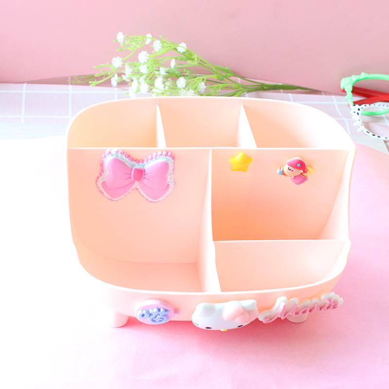 创意儿童笔筒办公室桌面遥控器置物盒女孩男孩卡通学生文具收纳盒