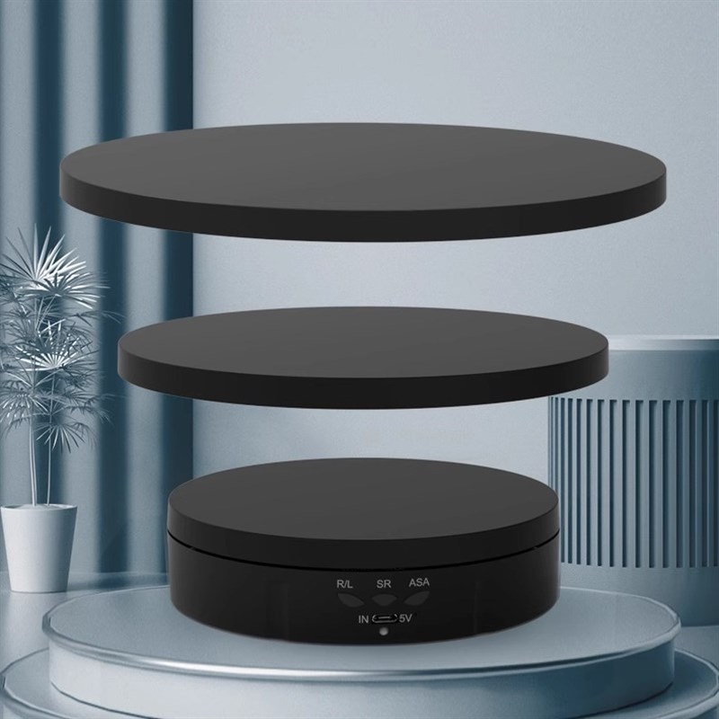 电动转盘旋转展示台手办拍照台产品拍摄遥控转台摄影直播自动展台