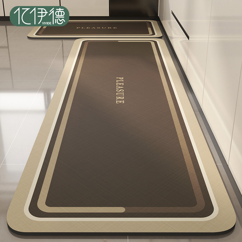 矽藻泥厨房地垫防滑防油可擦免洗吸水凉垫门口耐脏脚垫专用防水地