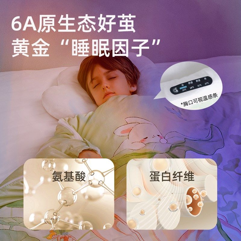 蚕丝中大童睡袋春秋冬季儿童幼儿园防踢被子神器小学生四季通用,婴童用品,睡袋/防踢被,淘宝优惠券,粉丝福利购,淘宝优惠卷