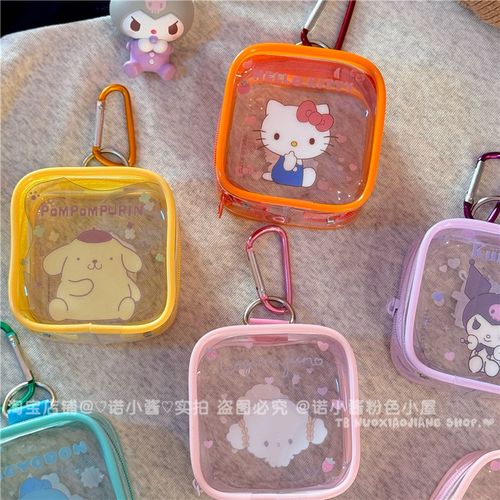 登山扣迷你痛包卡通大耳狗库洛米透明挂件零钱包耳机装饰学生包挂