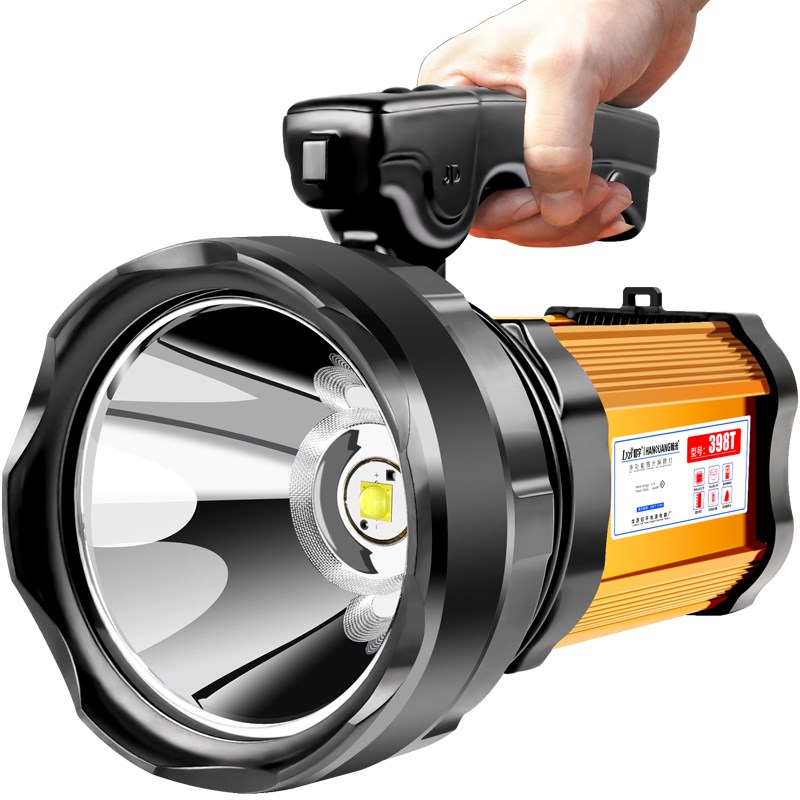翰光P100手电筒强光充电探照灯超亮聚光远射户外知了猴氙气手提灯
