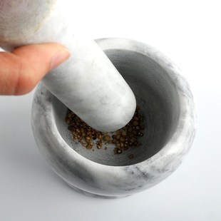 家用大理石头捣蒜器辣椒胡椒手动研磨擂钵传统青石臼中药碎蒜石椿