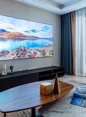 BFBJ投影幕布家用办公一体式画框幕布免组装超窄边框4K高清3.5倍